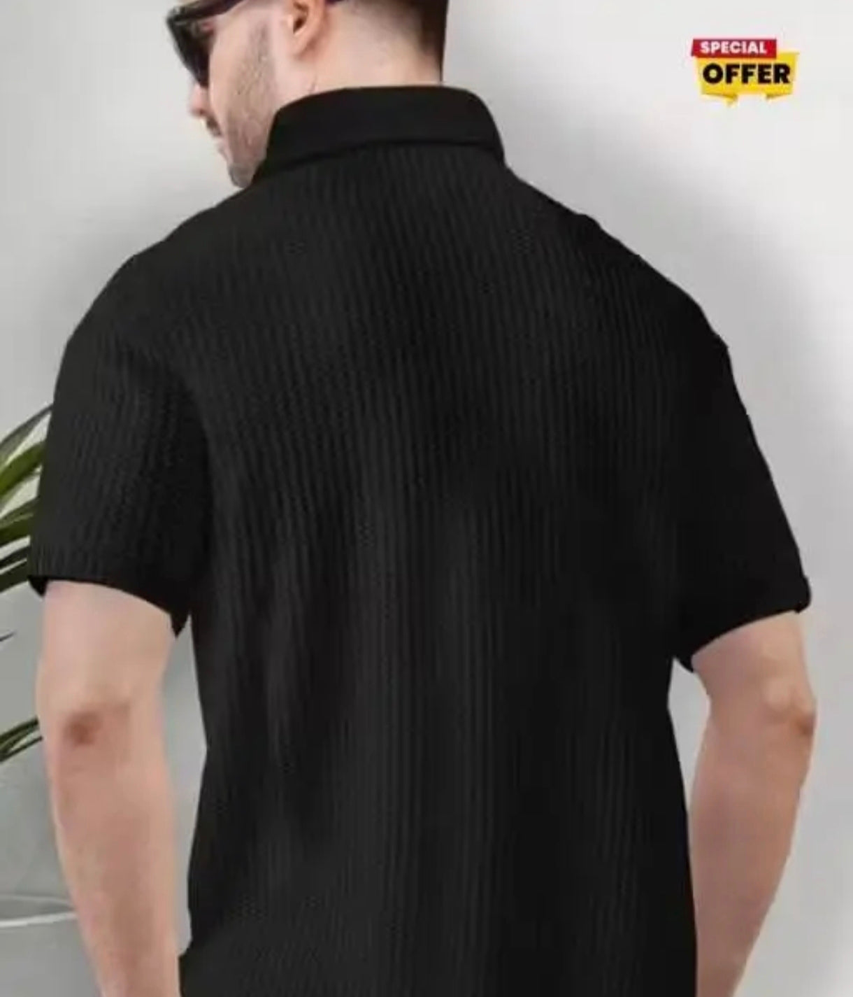 Men polyester regular zip t-shirt