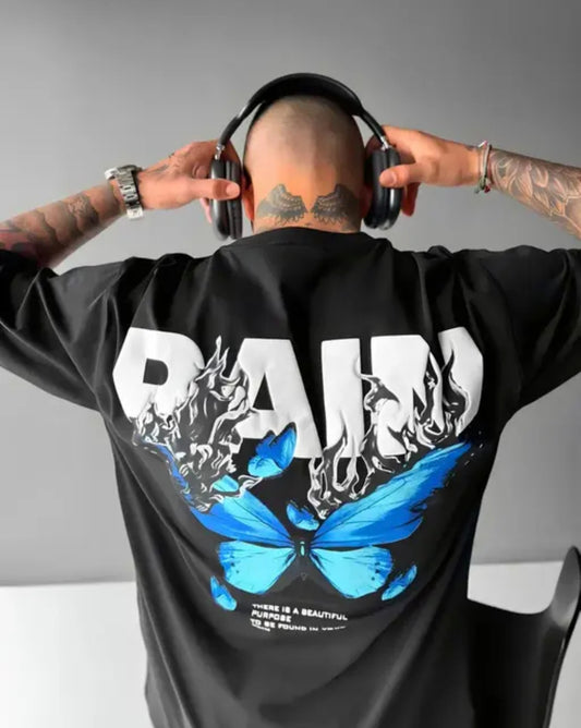 Men's stylish 3/4th sleeve printed T-shirt