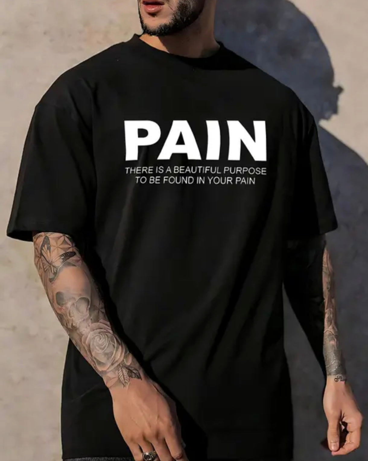 Men's stylish 3/4th sleeve printed T-shirt